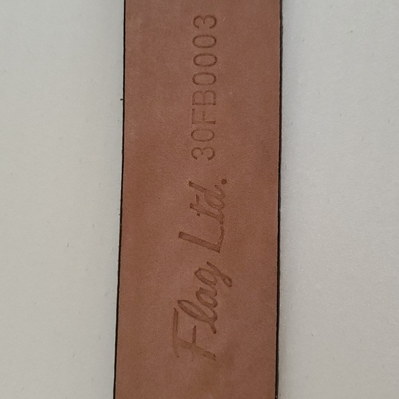 Flag Ltd. Leather Belt Size 42 Brown Belt Made in Brazil - Picture 4 of 8